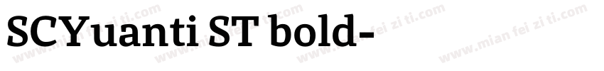 SCYuanti ST bold字体转换